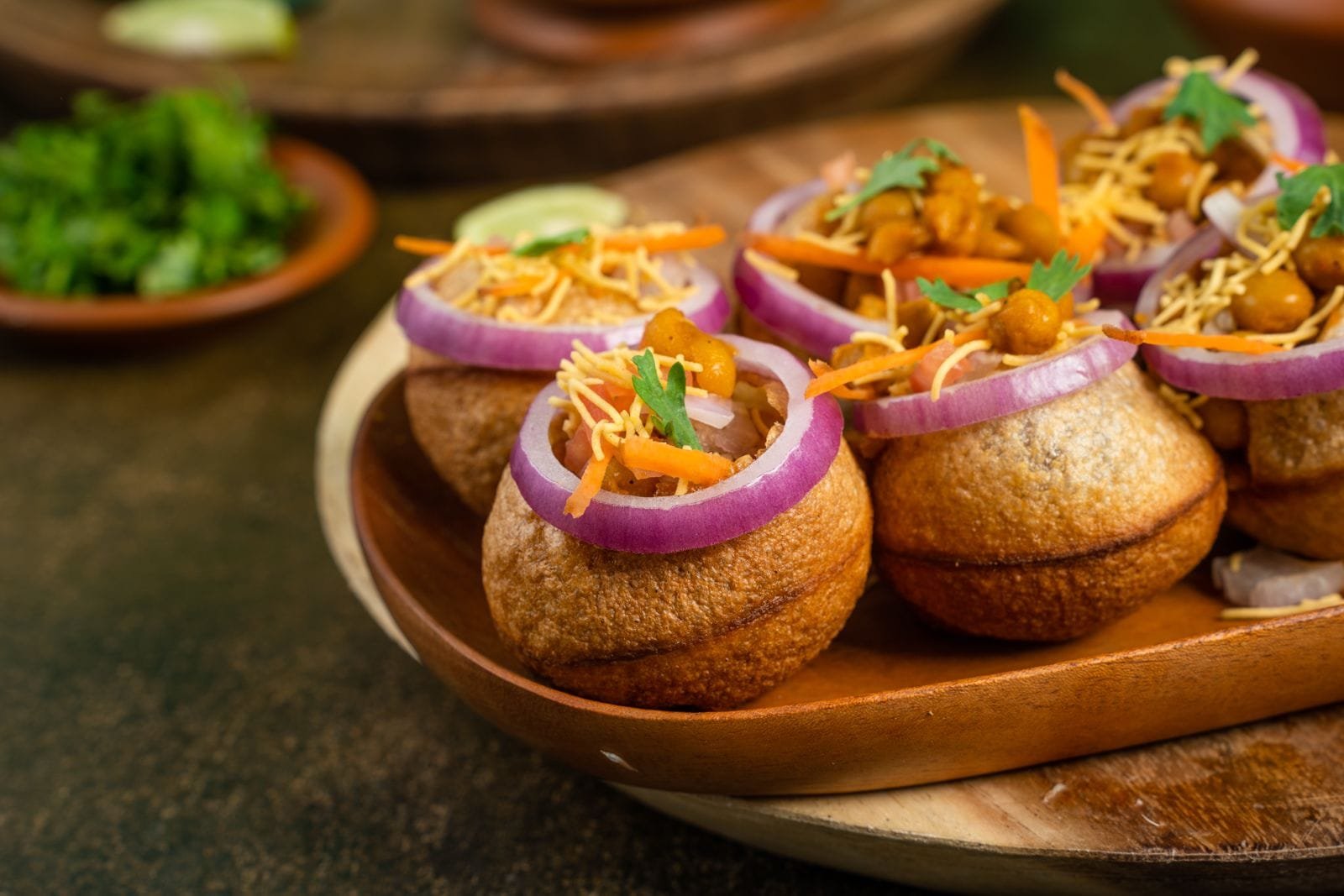TiffinGrab catering — fresh Indian street food trays and live stall across the GTA
